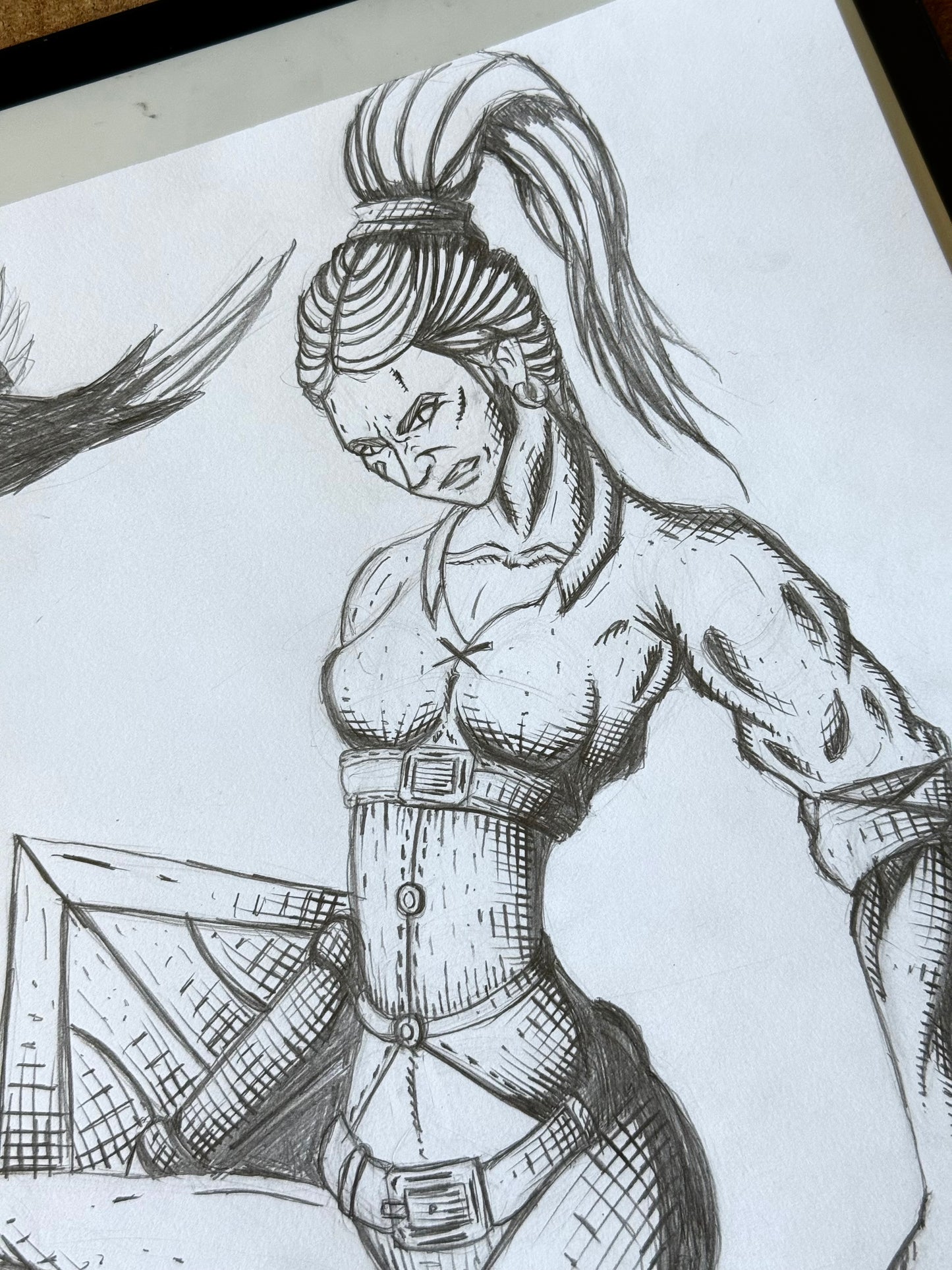 Kriegerin mit Elster